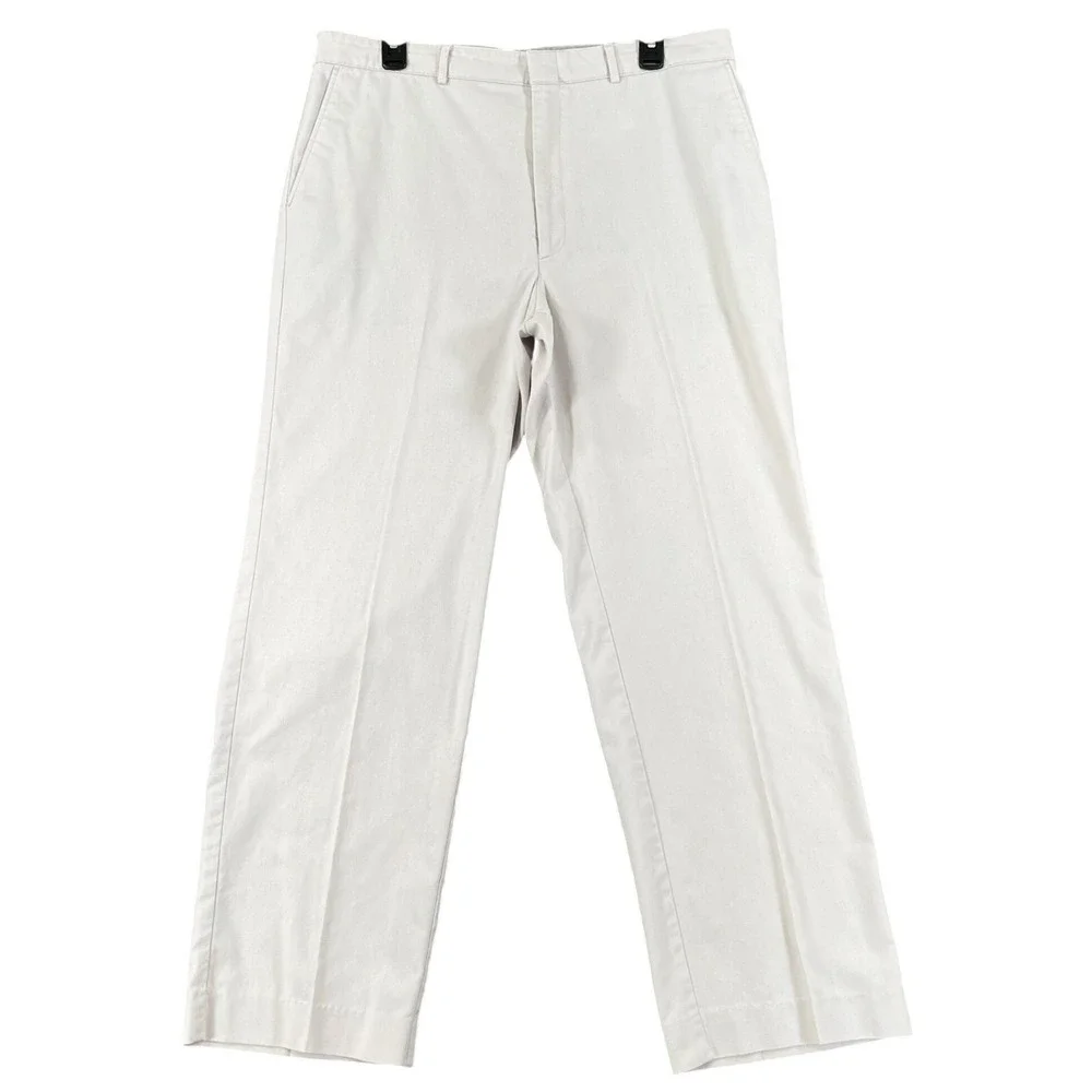 Vintage 90s Farah Clothing Chino Pants Men 36x29 Tan Flat Front Casual Workwear